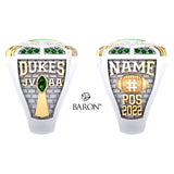 Windsor Dukes Football 2022 Championship Ring - Design 1.1