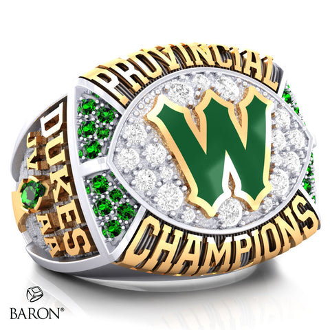 Windsor Dukes Football 2022 Championship Ring - Design 1.1