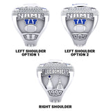 Winnipeg Blue Bombers -1990 Grey Cup Commemorative Ring - Design 1.10A (Durilium / 6KT Gold / 10KT Gold)