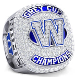 Winnipeg Blue Bombers -1990 Grey Cup Commemorative Ring - Design 1.10A (Durilium / 6KT Gold / 10KT Gold)