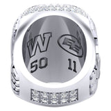 Winnipeg Blue Bombers -1990 Grey Cup Commemorative Ring - Design 1.10A (Durilium / 6KT Gold / 10KT Gold)