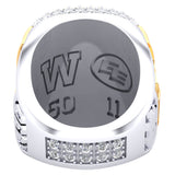 Winnipeg Blue Bombers -1990 Grey Cup Commemorative Ring - Design 1.9A (Gold Durilium / 6KT Gold / 10KT Gold)