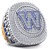 Winnipeg Blue Bombers Alumni 30th Anniversary 1988 Grey Cup Celebration Ring - Design 2.6 (Gold Durilium / 6KT Gold / 10KT Gold)