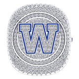 Winnipeg Blue Bombers Alumni 30th Anniversary 1988 Grey Cup Celebration Ring - Design 2.6 (Gold Durilium / 6KT Gold / 10KT Gold)