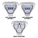 Winnipeg Blue Bombers Alumni 30th Anniversary 1988 Grey Cup Celebration Ring - Design 2.6(Durilium / 6KT Gold / 10KT Gold)