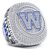 Winnipeg Blue Bombers Alumni 30th Anniversary 1988 Grey Cup Celebration Ring - Design 2.6(Durilium / 6KT Gold / 10KT Gold)
