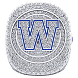 Winnipeg Blue Bombers Alumni 30th Anniversary 1988 Grey Cup Celebration Ring - Design 2.6(Durilium / 6KT Gold / 10KT Gold)