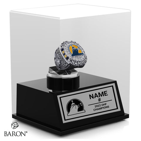 Woodstock Jr Navy Vets Hockey 2022 Championship Display Case
