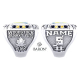 Woodstock Jr Navy Vets Hockey 2022 Championship Ring - Design 3.1