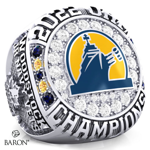 Woodstock Jr Navy Vets Hockey 2022 Championship Ring - Design 3.1