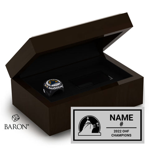 Woodstock Jr Navy Vets Hockey 2022 Championship Ring Box