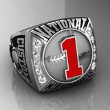 Championship Baseball Ring with Glass Enamel