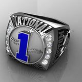 Championship Baseball Ring with Glass Enamel