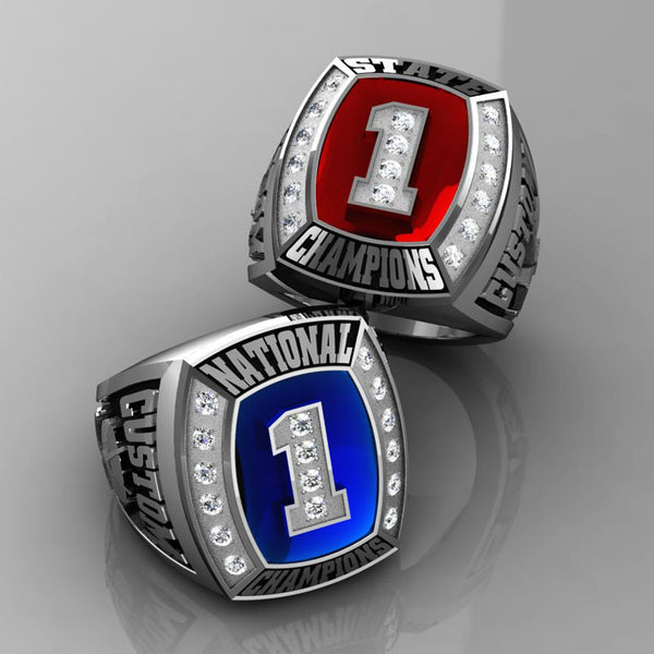 Championship Hockey Ring with Glass Enamel