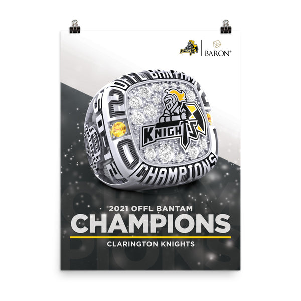 Clarington Knights 2021 Championship Poster