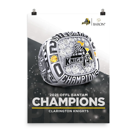 Clarington Knights 2021 Championship Poster