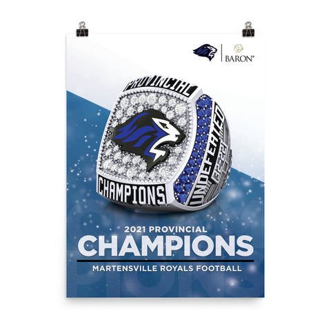 Martensville Royals Football 2021 Championship Poster