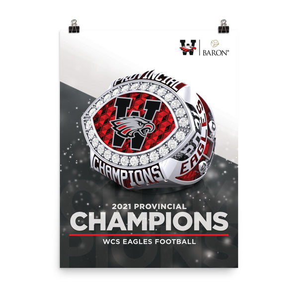 WCS Eagles Football 2021 Championship Poster