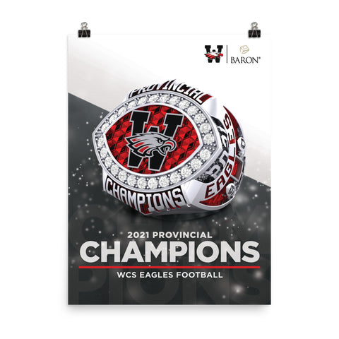 WCS Eagles Football 2021 Championship Poster