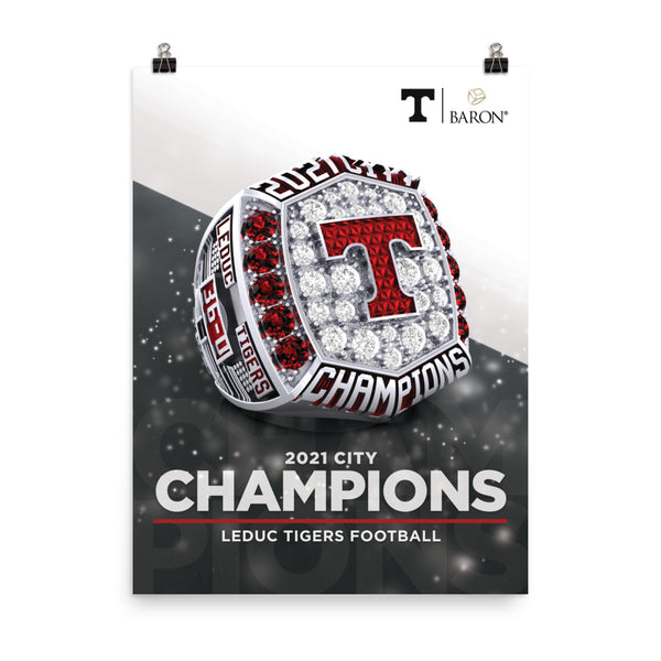 Leduc Tigers Football 2021 Championship Poster