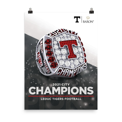 Leduc Tigers Football 2021 Championship Poster