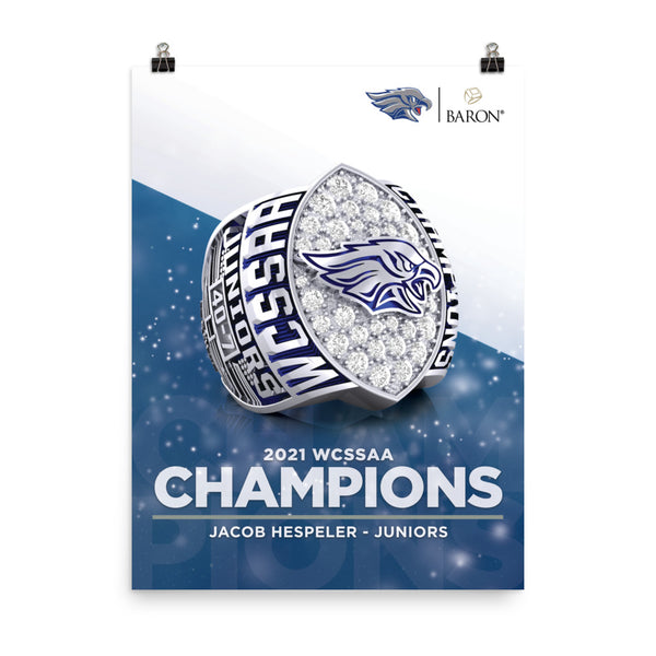 Jacob Hespeler Football 2021 Championship Poster (JUNIORS)