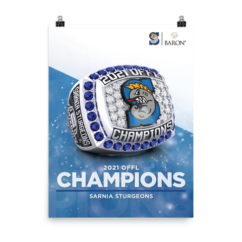 Sarnia Sturgeons 2021 Football Championship Poster