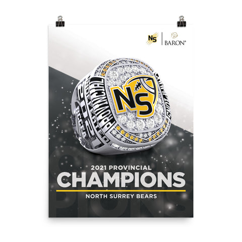 North Surrey Bears 2021 Championship Poster