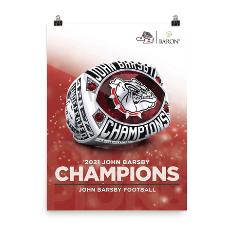 John Barsby Football 2021 Championship Poster