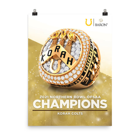 KORAH COLTS FOOTBALL 2021 Championship Poster