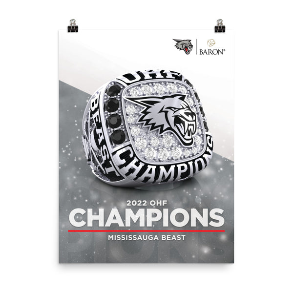 Mississauga Beast OHF 2022 Championship Poster