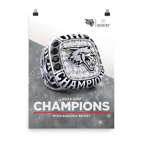 Mississauga Beast OHF 2022 Championship Poster