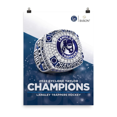Langley Trappers Hockey 2022 Championship Poster