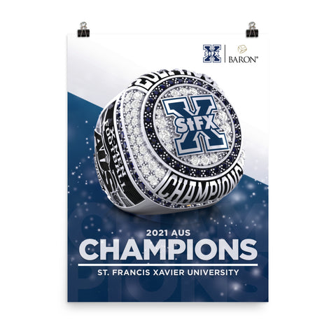St. Francis Xavier University Football 2022 Championship Poster