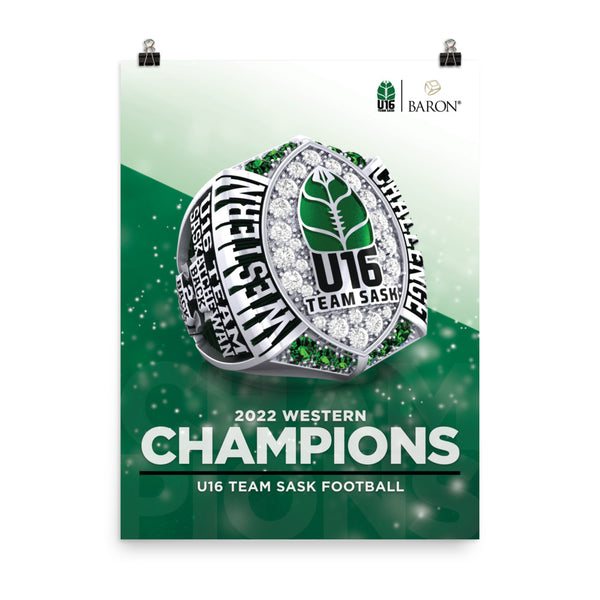 U16 Team Sask Football 2022 Championship Poster