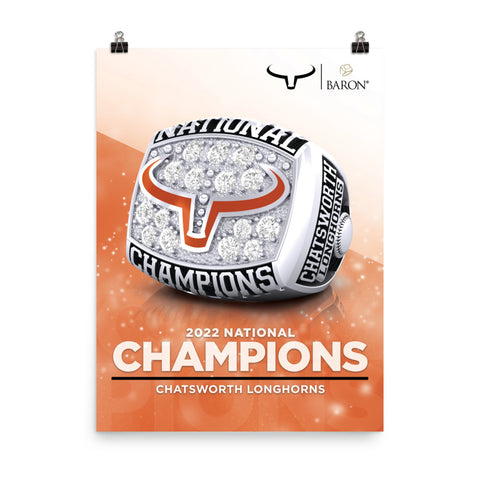 Chatsworth Longhorns Softball 2022 Championship Poster