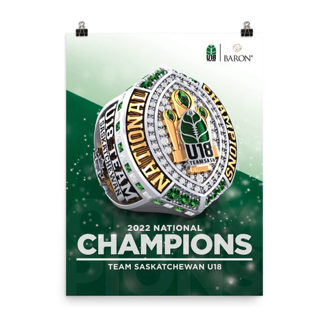 U18 Team Sask Football 2022 Championship Poster