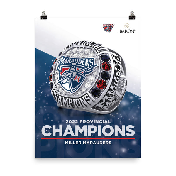 Miller Marauders Football 2022 Championship Poster