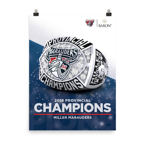 Miller Marauders Football 2018 Championship Poster