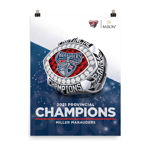 Miller Marauders Football 2021 Championship Poster