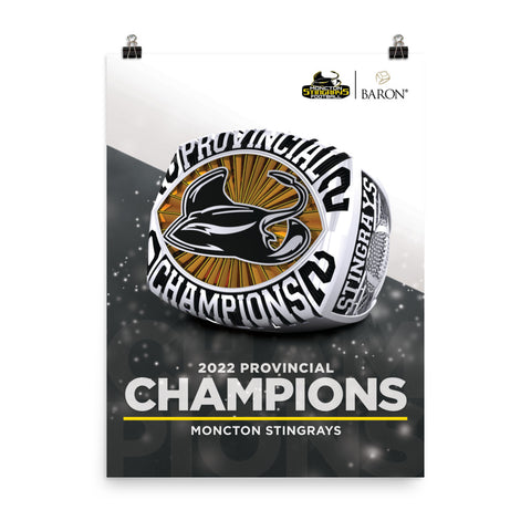 Moncton Stingrays Football 2022 Championship Poster