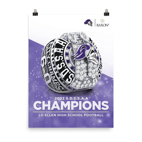 Lo Ellen High School Football 2022 Championship Poster