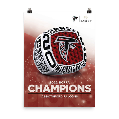 Abbotsford Falcons Football 2022 Championship Poster