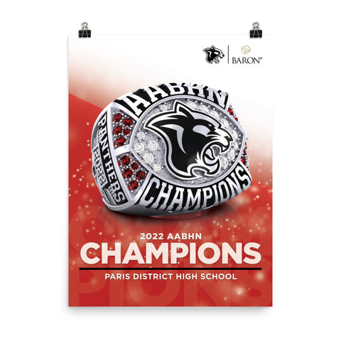 Paris District High School Football 2022  Championship Poster