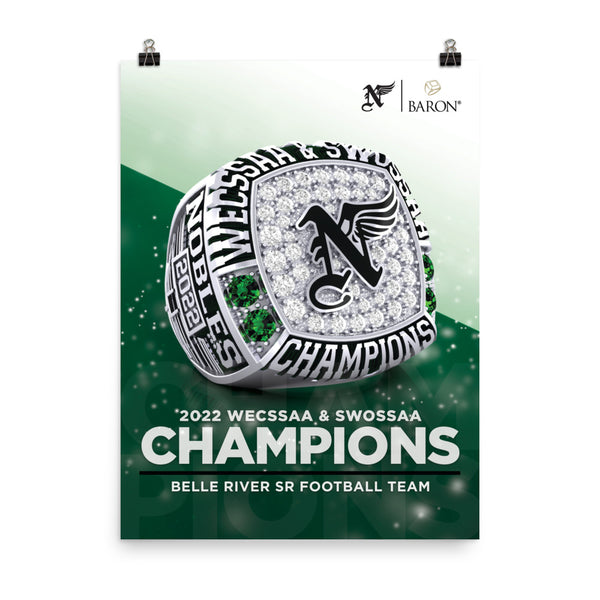 Belle River Sr Football 2022 Championship Poster