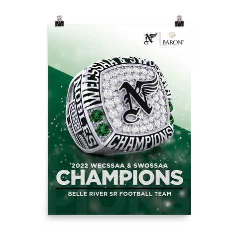Belle River Sr Football 2022 Championship Poster