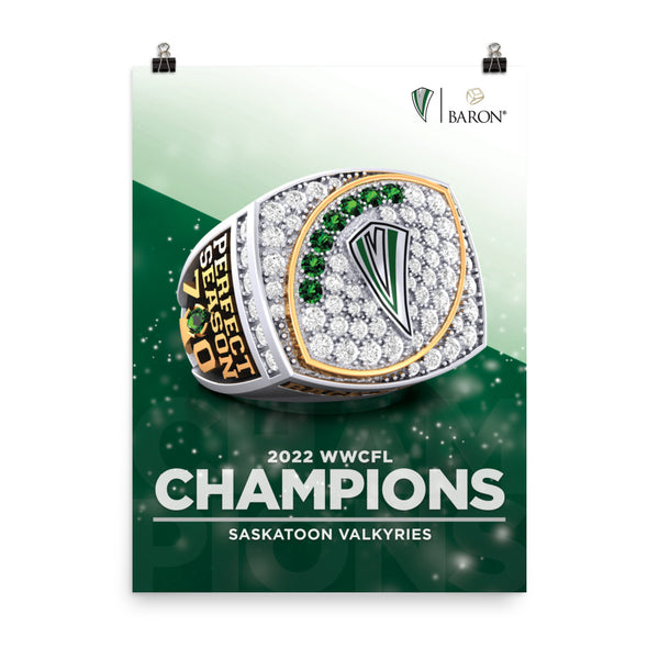 Saskatoon Valkyries Football 2022 Championship Poster