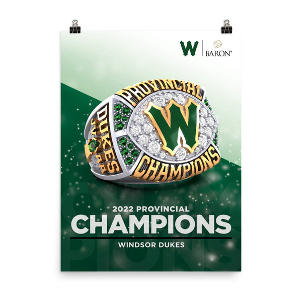 Windsor Dukes Football 2022 Championship Poster
