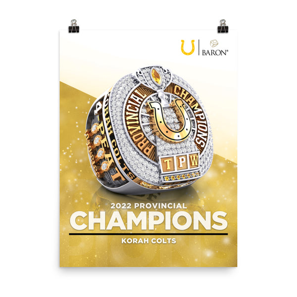 Korah Colts Football 2022 Championship Poster