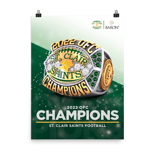 St Clair Saints Football 2022 Championship Poster